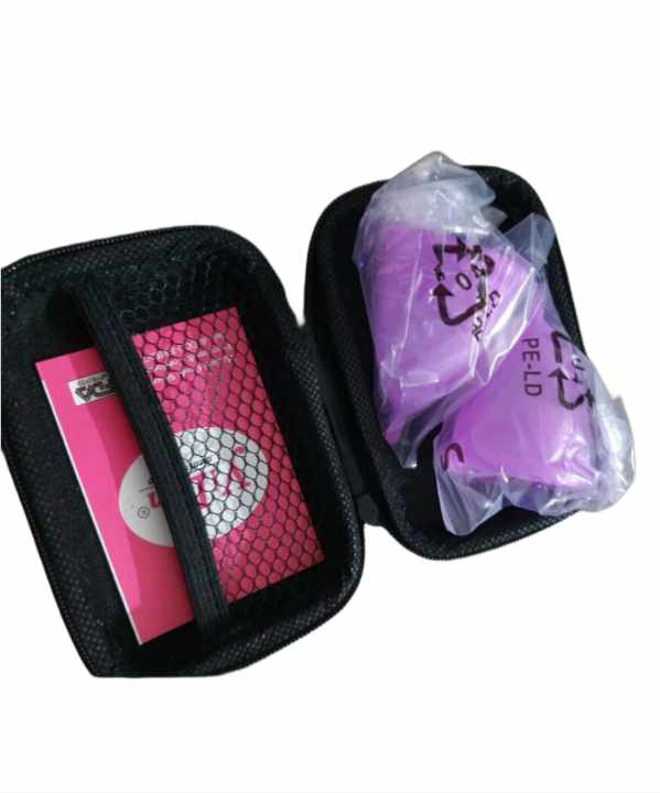 2 PIECES OF MENSTRUAL CUP IN A CASE (Size L/Purple)