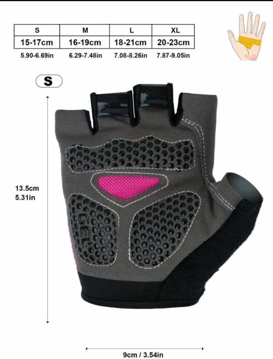 SPORT NON-SLIP GLOVES (Pink/Grey)