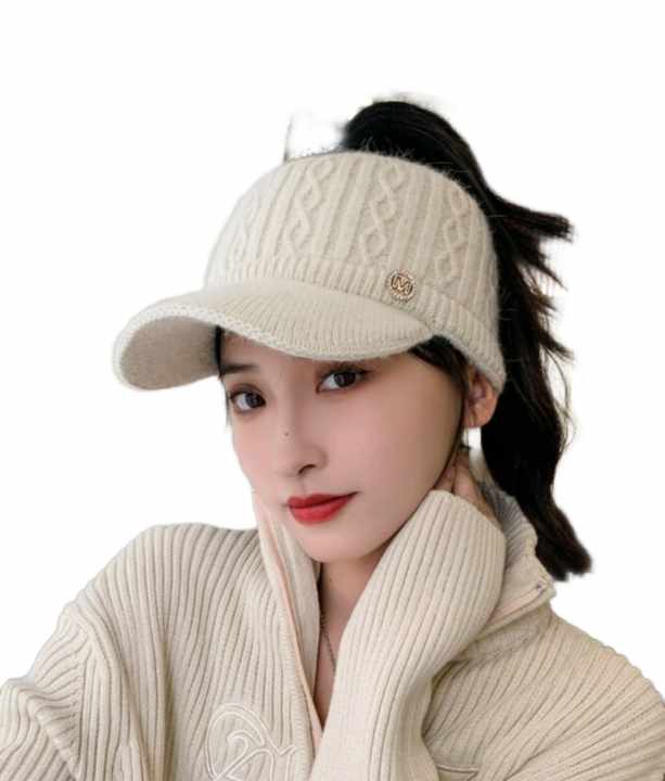 WOOLEN OPEN BASEBALL CAP (Cream)