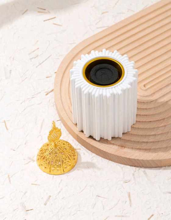 WHITE CERAMIC INCENSE BURNER