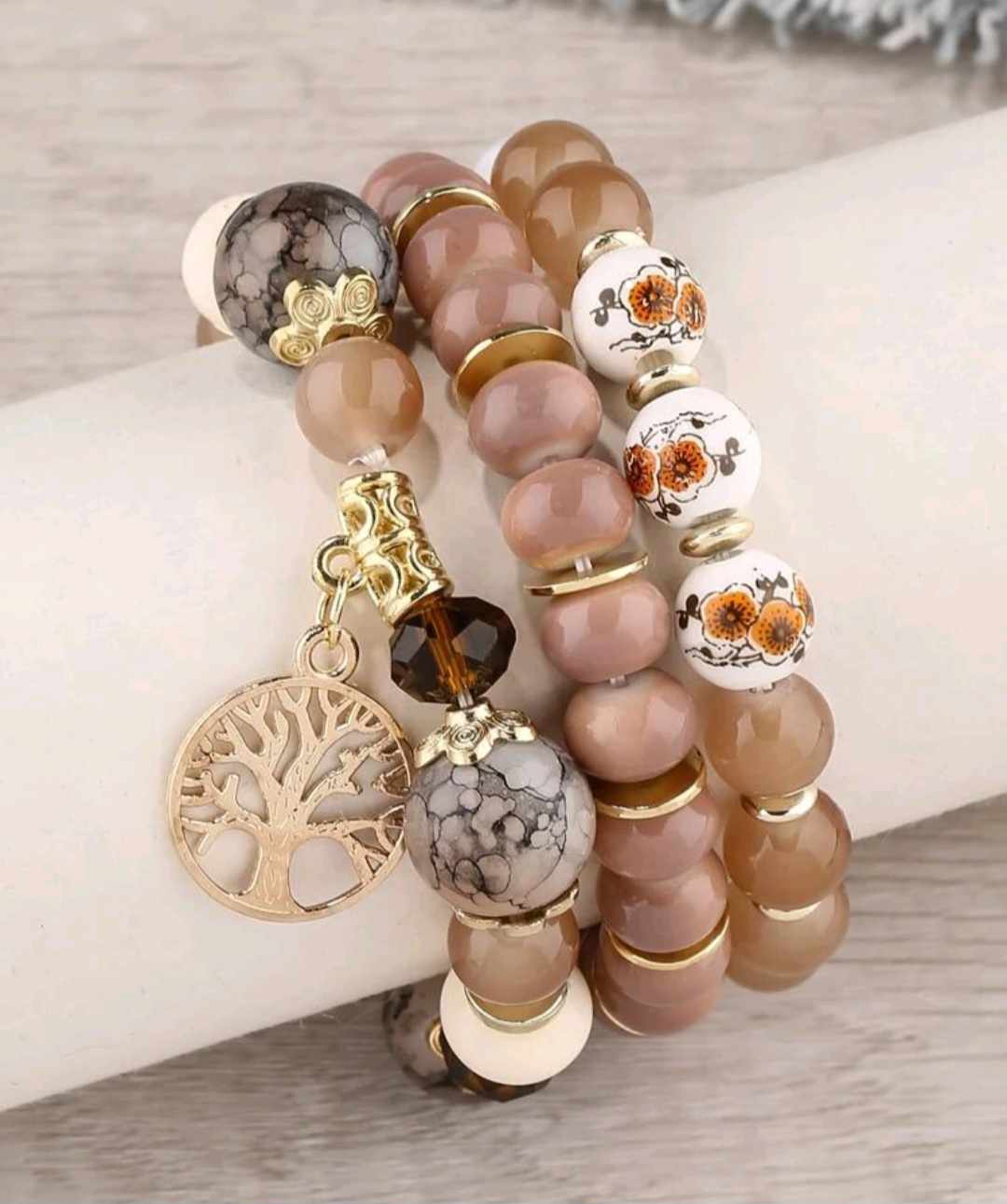 TREE OF LIFE BRACELETS (Beige)