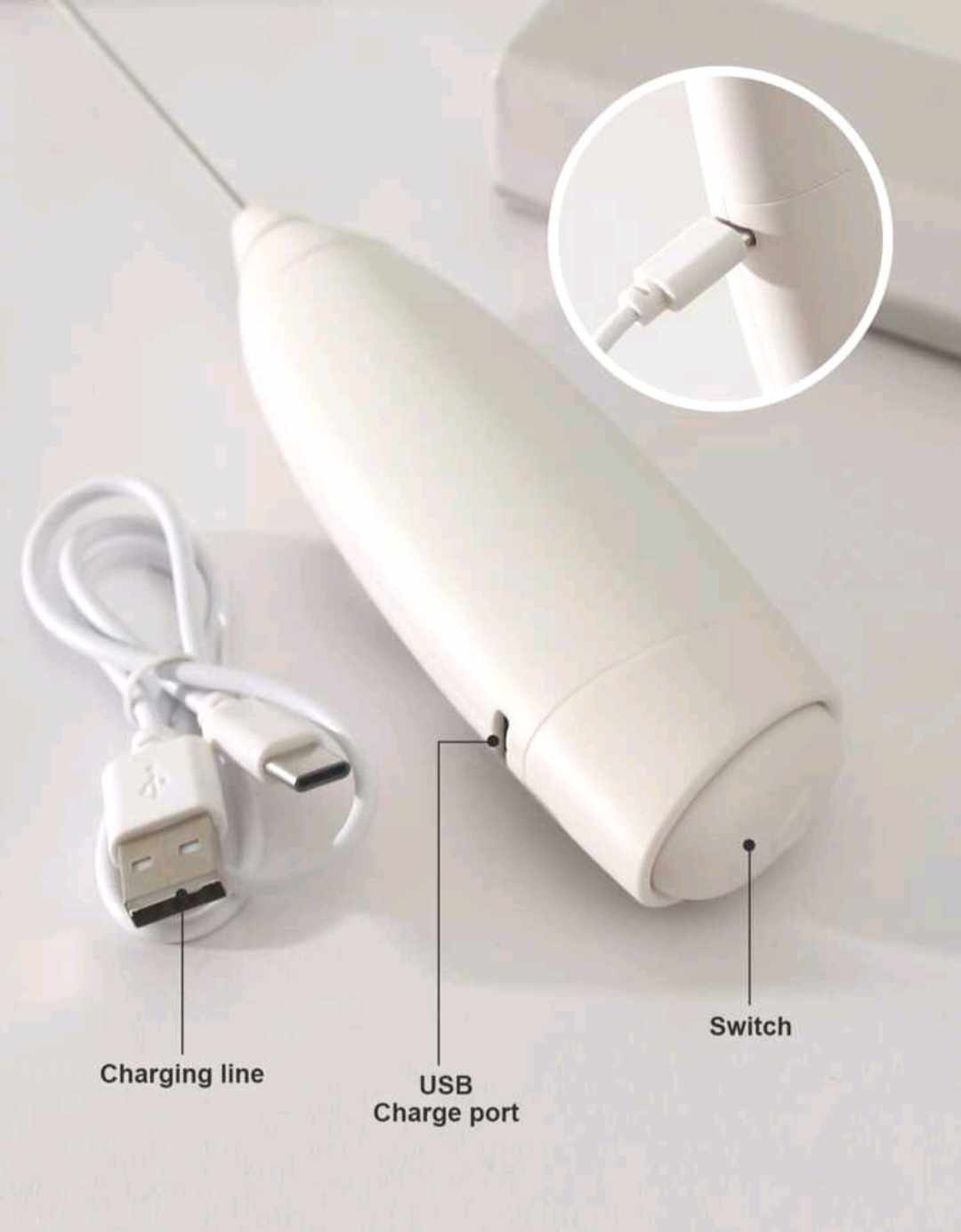 USB WHISK FOR PROTEIN SHAKE (White)